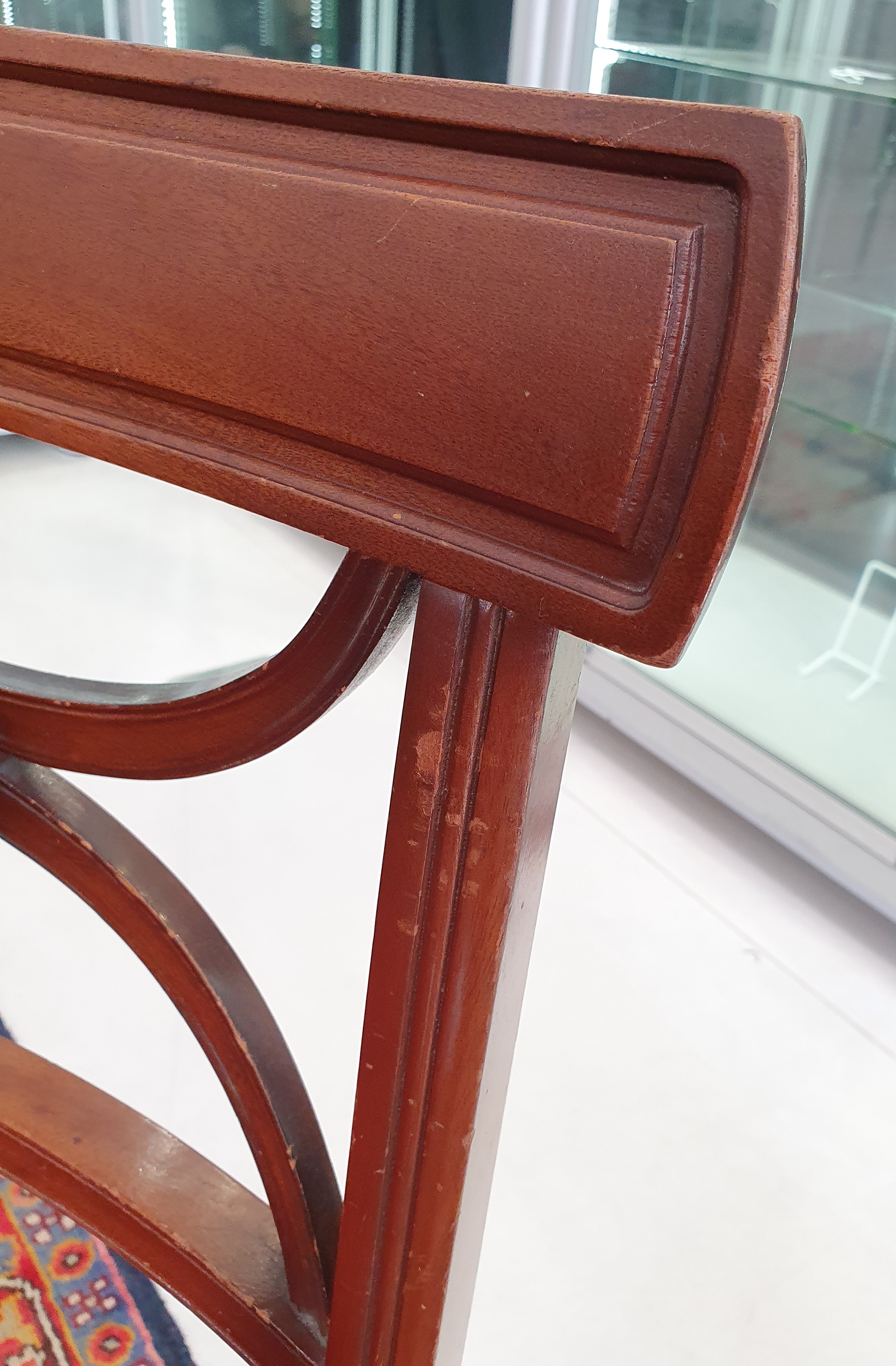 A SET OF EIGHT REGENCY STYLE MAHOGANY BAR BACK DINING CHAIRS, LATE 20TH CENTURY - Image 5 of 17