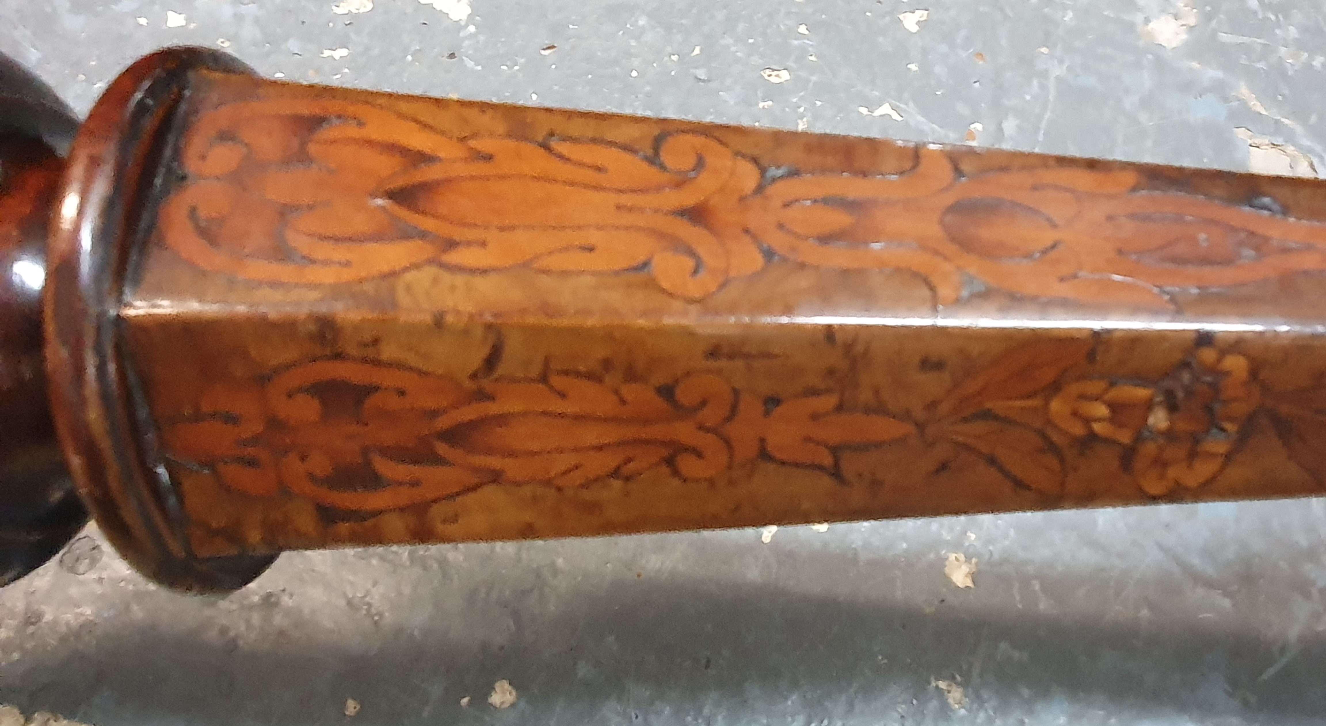 A DUTCH WALNUT AND MARQUETRY CANDLE STAND, IN THE 17TH CENTURY STYLE, 19TH CENTURY - Image 9 of 21