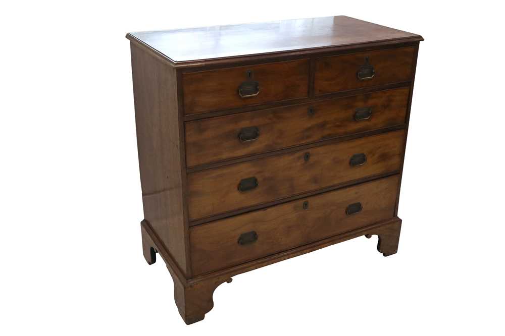 A GEORGE IV MAHOGANY CHEST - Image 2 of 5