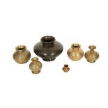 A COLLECTION OF SIX MINIATURE LOTAS (WATER VESSELS) India, 19th century