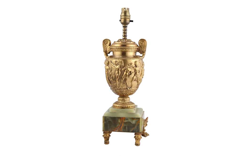 A GILT METAL NEOCLASSICAL VASE, LATE 19TH/ EARLY 20TH CENTURY - Image 2 of 3