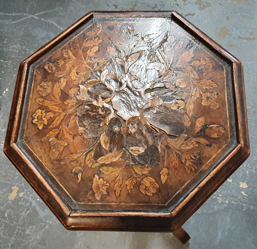 A DUTCH WALNUT AND MARQUETRY CANDLE STAND, IN THE 17TH CENTURY STYLE, 19TH CENTURY - Image 13 of 21