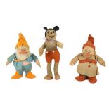 THREE DISNEY CHARACTER VINTAGE SOFT TOYS, 20TH CENTURY