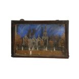 DIORAMA: AN ENGLISH DIORAMA OF A GOTHIC MANSION, POSSIBLY 19TH CENTURY