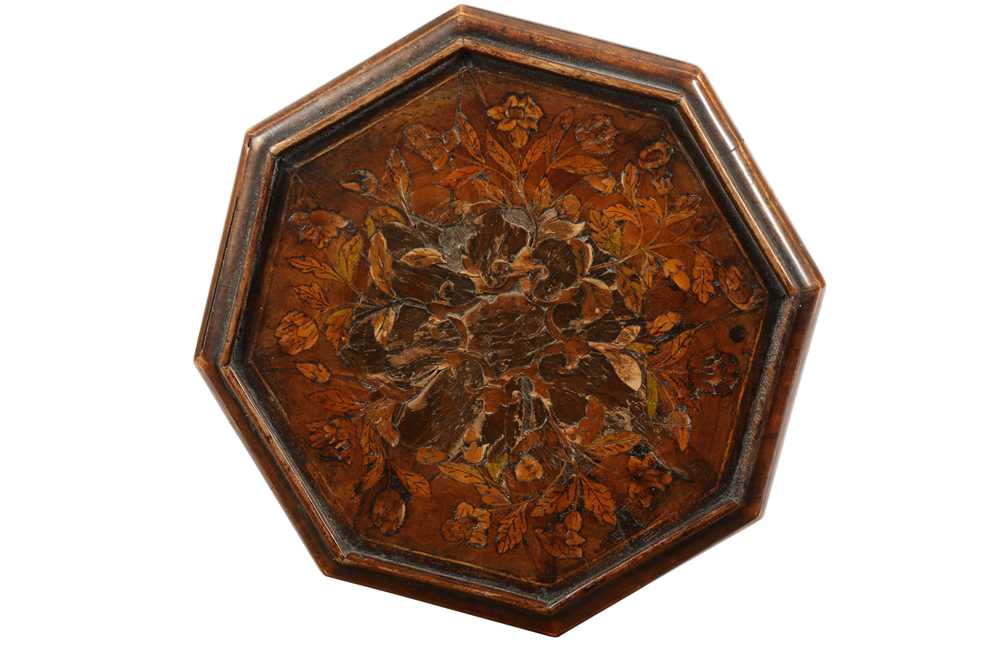 A DUTCH WALNUT AND MARQUETRY CANDLE STAND, IN THE 17TH CENTURY STYLE, 19TH CENTURY - Image 12 of 21