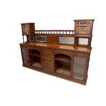A VICTORIAN HOWARD & SONS AESTHETIC MOVEMENT OAK CHIFFONIER, LATE 19TH CENTURY