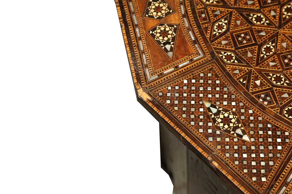A SYRIAN HARDWOOD, MOTHER OF PEARL AND MARQUETRY INLAID OCCASIONAL TABLE, EARLY 20TH CENTURY, - Image 3 of 3