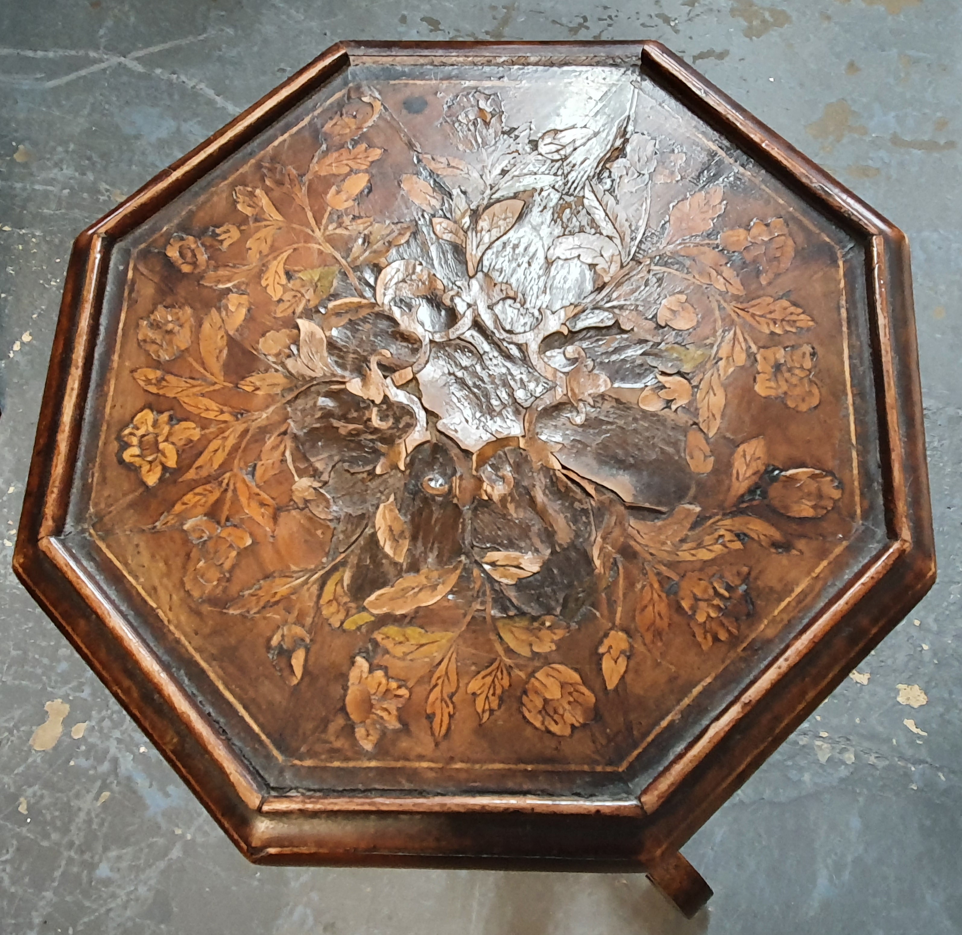 A DUTCH WALNUT AND MARQUETRY CANDLE STAND, IN THE 17TH CENTURY STYLE, 19TH CENTURY - Image 2 of 21
