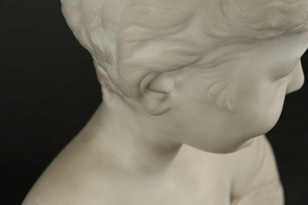 AFTER DESIDERIO DA SETTIGNANO (ITALIAN, 1428-1464) A CARRARA MARBLE BUST OF A BOY - Image 6 of 6