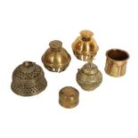 A MISCELLANEOUS GROUP OF INDIAN BRASS VESSELS India, mid to late 20th century