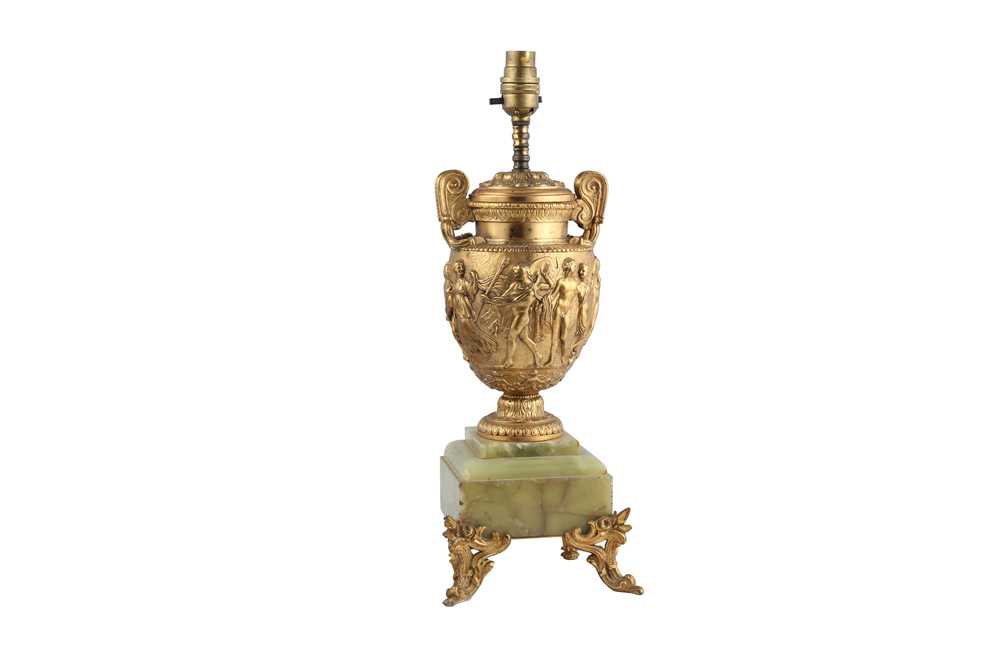 A GILT METAL NEOCLASSICAL VASE, LATE 19TH/ EARLY 20TH CENTURY