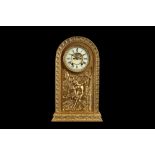 A LATE 19TH / EARLY 20TH CENTURY ORMOLU MANTEL CLOCK