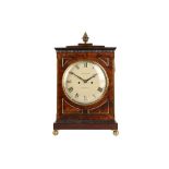 A REGENCY MAHOGANY AND GILT BRASS TABLE CLOCK BY SIBBALD, LONDON