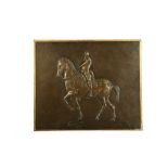 A LATE 19TH / EARLY 20TH CENTURY BRONZE RELIEF DEPICTING THE EQUESTRIAN MONUMENT TO COLLEONI