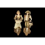 A PAIR OF LATE 19TH / EARLY 20TH CENTURY VIENNESE PORCELAIN FIGURES BY ERNST WAHLISS