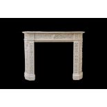 A RENAISSANCE REVIVAL STYLE CARVED MARBLE CHIMNEYPIECE