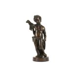 A 19TH CENTURY FRENCH BRONZE FIGURE OF A BOY