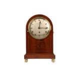 A LATE 19TH CENTURY MAHOGANY AND BRASS MOUNTED TABLE CLOCK BY BIRCH & GAYDON, LONDON