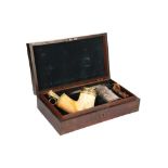 A FIRST QUARTER 19TH CENTURY SILVER GILT MOUNTED MEERSCHAUM PIPE SET IN ROSEWOOD CASE