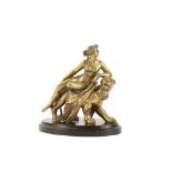 AFTER VON DANNEKER (GERMAN, 1758-1841): A SMALL BRONZE MODEL OF ARIADNE AND THE PANTHER