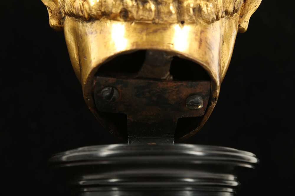 A FLORENTINE GILT BRONZE RELIQUARY HEAD IN THE MANNER OF BACCIO BANDINELLI, PROBABLY 19TH CENTURY - Image 8 of 10