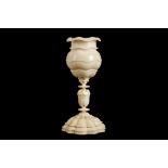 A 17TH CENTURY GERMAN TURNED IVORY CUP
