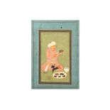 FOUR INDO-PERSIAN AND MUGHAL-REVIVAL PAINTINGS Iran and India, 19th and 20th century