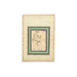 A MISCELLANEOUS GROUP OF SIX INDO-PERSIAN AND SAFAVID-REVIVAL PAINTINGS AND LOOSE FOLIOS India and I