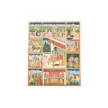 THE DASHAVATARA OF LORD VISHNU Jaipur, Rajasthan, North-Western India, circa 1880 - 1920