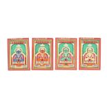 SIX DEVOTIONAL ILLUSTRATIONS WITH JAIN SAINTS (TIRTHANKARAS) Jaipur and Jodhpur Schools, Rajasthan,