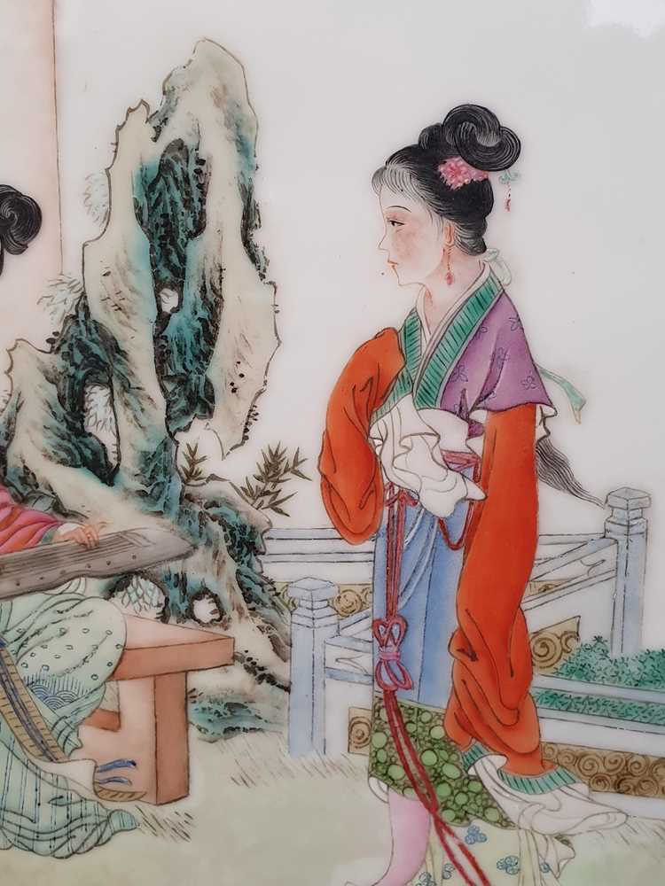 A CHINESE FAMILLE ROSE 'LADIES' PANEL. - Image 5 of 11