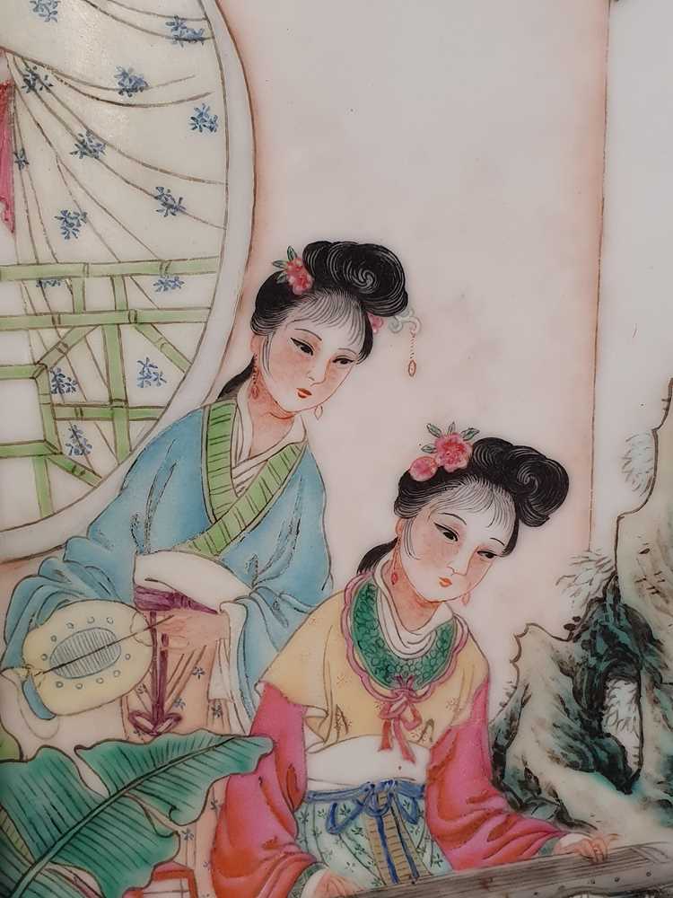 A CHINESE FAMILLE ROSE 'LADIES' PANEL. - Image 10 of 11