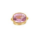 A kunzite dress ring