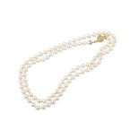 Chaumet | A cultured pearl and diamond necklace, 1984