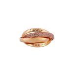 Cartier | A rose gold and pink sapphire 'Trinity' ring, 2015