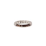 A diamond eternity ring