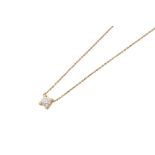 Cartier | A 'C de Cartier' diamond pendant necklace