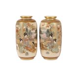 A PAIR OF JAPANESE SATSUMA VASES, LATE 19TH/EARLY 20TH CENTURY