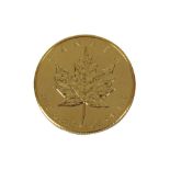 CANADA, ELIZABETH II, 50 DOLLARS, MAPLE LEAF, 1986, FINE GOLD, 1oz