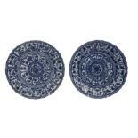 A PAIR OF CHINESE PORCELAIN CHARGERS, KANGXI