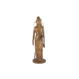 A 19TH/20TH CENTURY JAPANESE BRONZE STANDING FIGURE OF GUANYIN