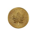 CANADA, ELIZABETH II, 5 DOLLARS, MAPLE LEAF, 1986, FINE GOLD, 1/10oz