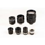 Set of Fast C-Mount TV Lenses.