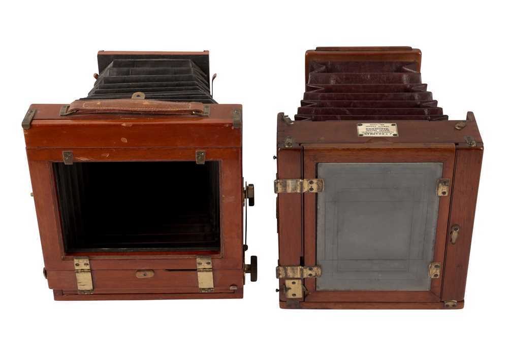 A Pair of Half Plate Mahogany Field Cameras - Image 3 of 3