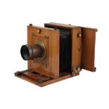 A Whole Plate Wooden Studio Camera