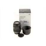 Panasonic 45-200mm Lumix G Vario OIS Lens for Micro 4/3rds.
