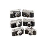 Five FED Soviet Rangefinder Cameras & a Zenith C.