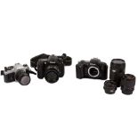 A Group of Nikon SLRs & Lenses