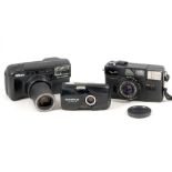 Olympus Mju II, Nikon & Rollei Compact Cameras.