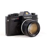 Black Yashica TL Electro X ITS Camera with RARE Tomioka 55mm f1.2 Lens